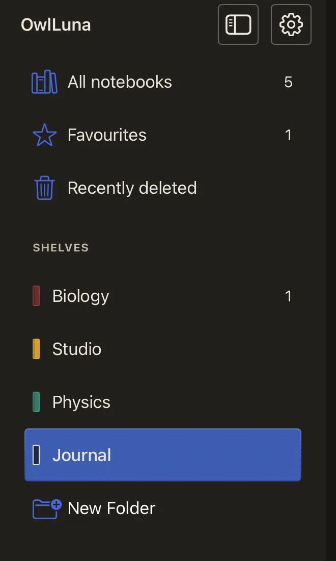 The same sidebar at night.