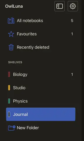 The same sidebar at night.